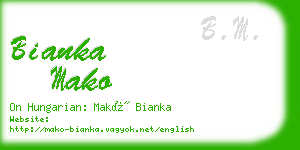bianka mako business card